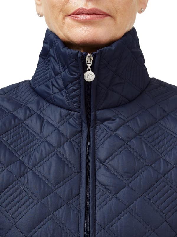 PennyPlain Diamond Quilt Gilet - French Navy
