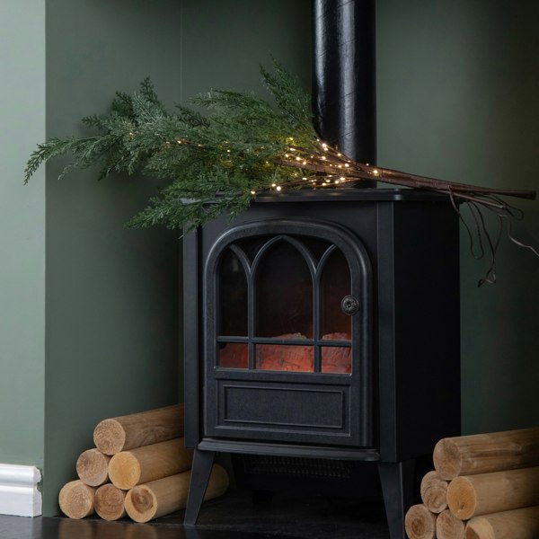 Samuel Alexander 90cm Set of 3 Light up Christmas Fir Twig with 90 Warm White LEDs (Twigs only)