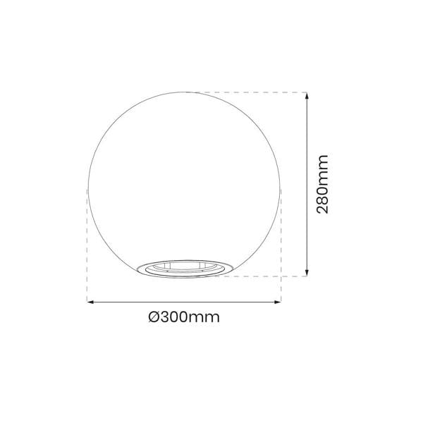 Milagro Garden Ball Globo Fi300 1xE27