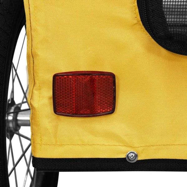 Berkfield Dog Bike Trailer Yellow Oxford Fabric and Iron
