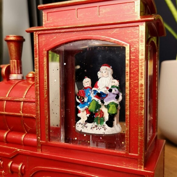 Samuel Alexander 17cm Battery Operated Light up SnowSwirl All Aboard! Christmas Decoration with LEDs