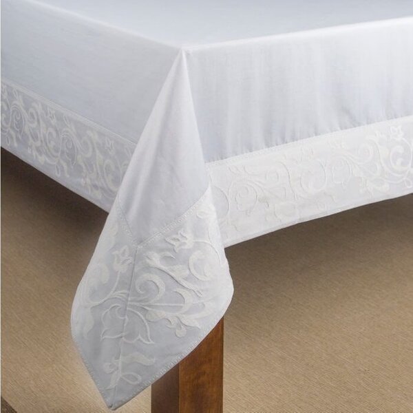 Cotton and Olive Elegance Tablecloth and Napkin Set - Blue Grey