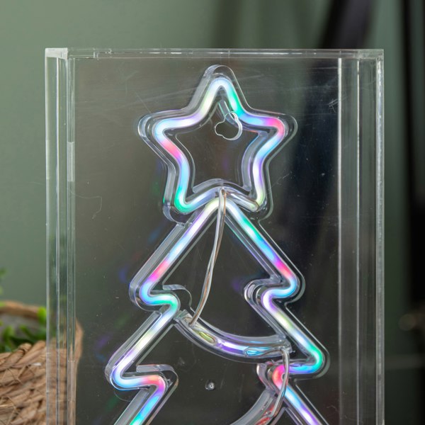 Samuel Alexander 30cm Light up RGB Neon Flex Christmas Tree Decoration