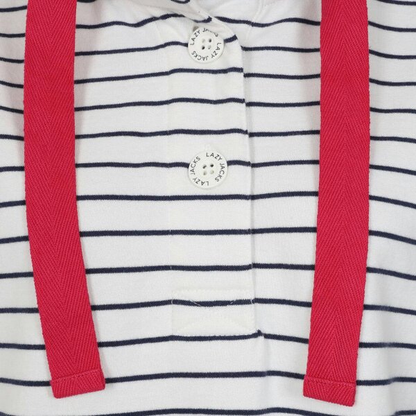 Lazy Jacks LJ14 - Ladies Button Neck Sweatshirt - White