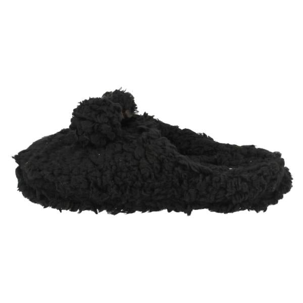 Eaze Ladies Eaze Fluffy Pom Pom Front Slippers