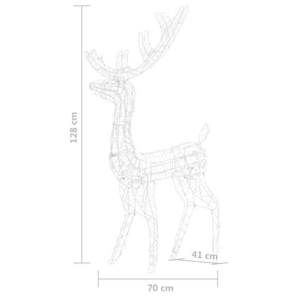 Berkfield Acrylic Reindeer Family Christmas Decoration 300 LED Warm White