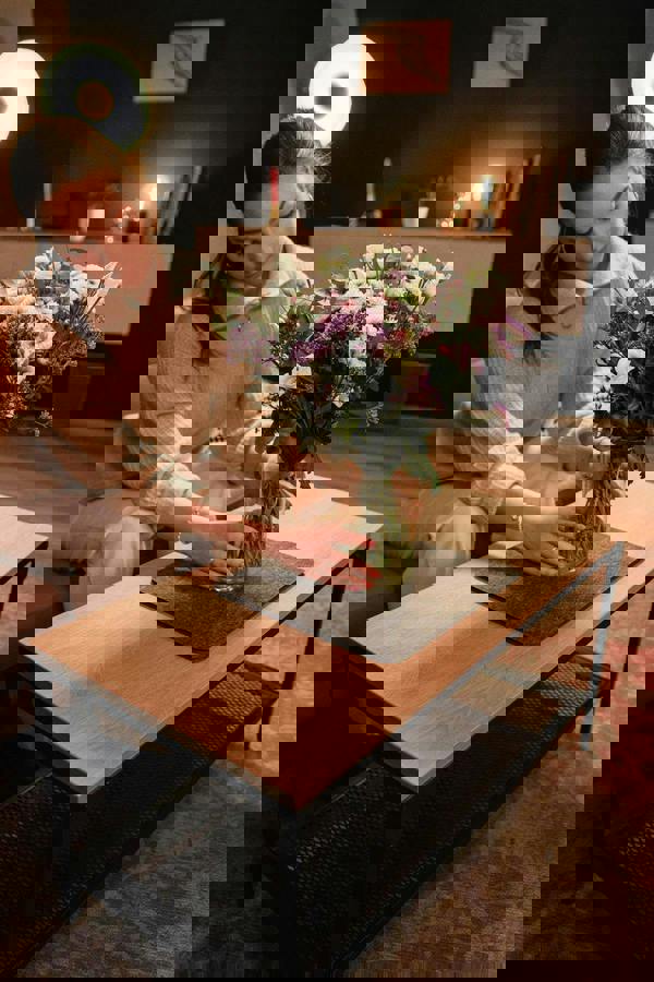 Durable Premium Soft Felt Desk Mat | with Fold Out Phone Holder | 70 x 33 cm