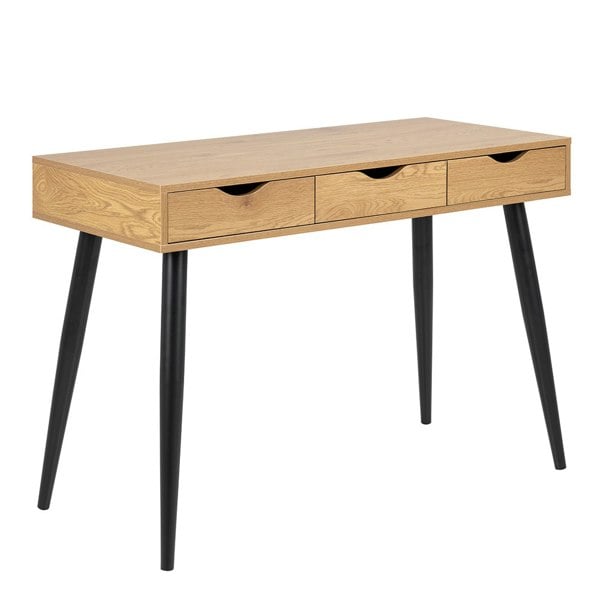 Furniture To Go Neptun 3 Drawer Office Desk in Oak