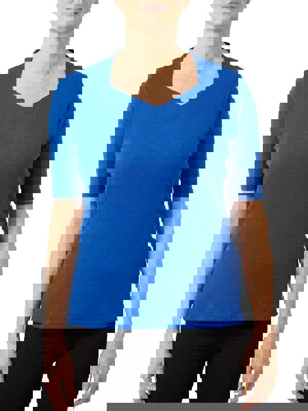 PennyPlain High Back Sweetheart Neck Top - Royal