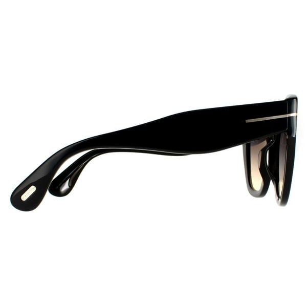 Tom Ford Sunglasses FT0940 Cara 01B Shiny Black Smoke Grey Gradient