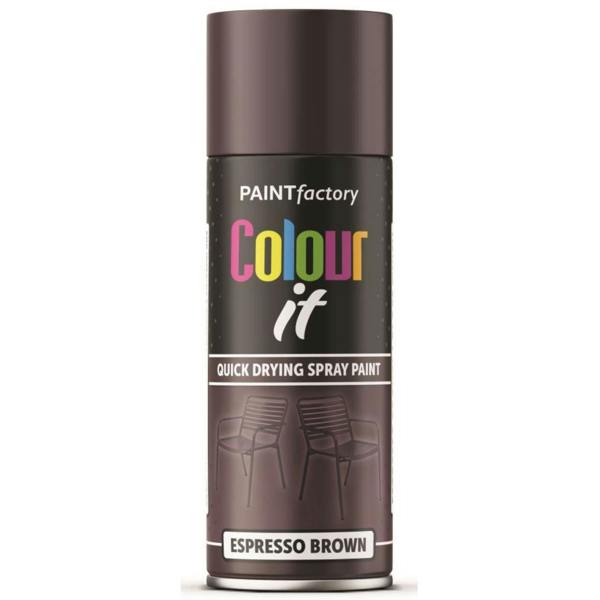 Paint Factory Espresso Brown Gloss Spray Paint 400ml
