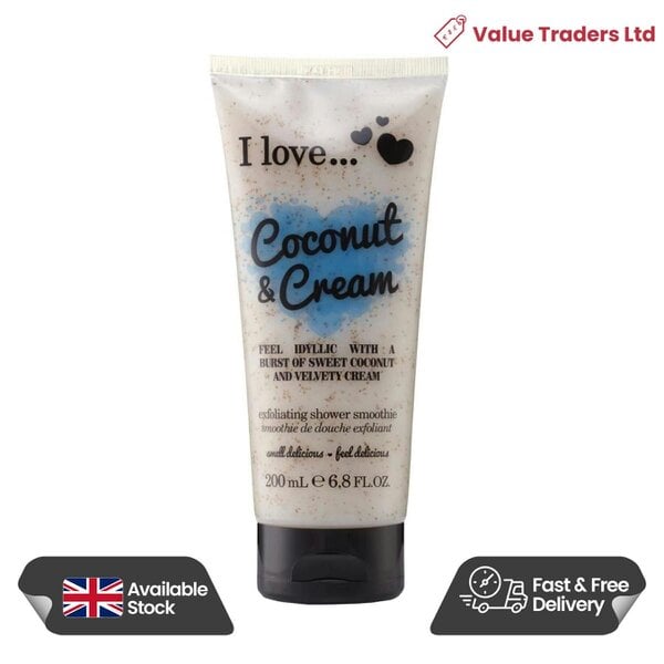 I LOVE Originals Coconut & Cream Exfoliating Shower Smoothie, 200ml