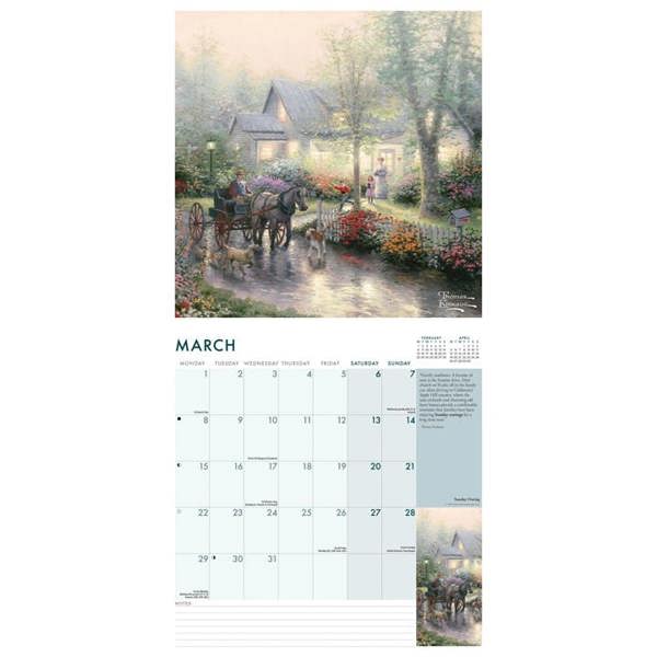 Kinkade, Simpler Times Calendar 2027, Wall Calendars, Month To View, Art, Gift