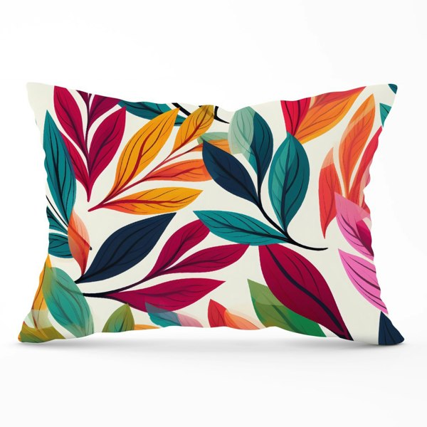 Warren Reed Bright Leaves Pattern Cushions