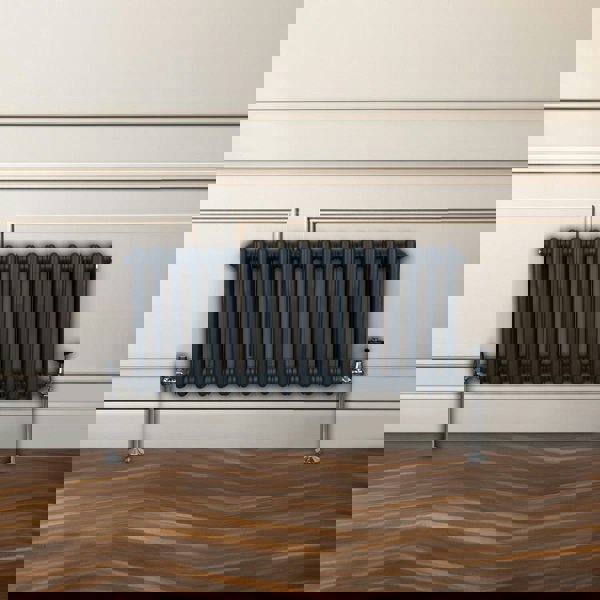 Monstershop Traditional 2 Column Radiator - 300 x 832mm - Anthracite Grey
