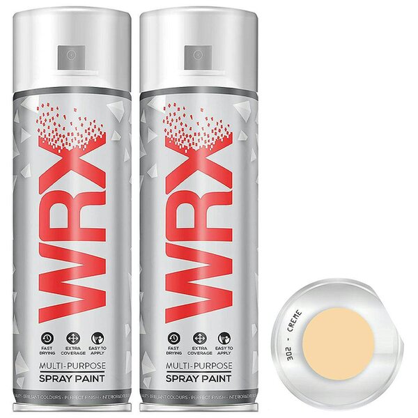 WRX 2X WRX Flat Creme Acrylic Spray Paint 400ml