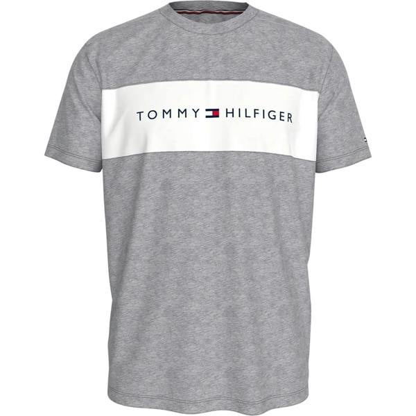 Tommy Hilfiger Mens Logo Cotton T-Shirt - White/Navy - 