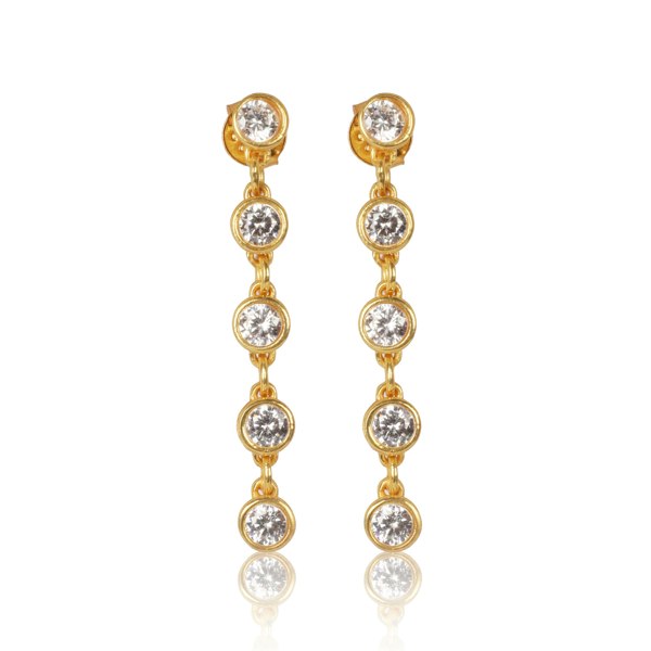 Lila Rasa Crystal Tennis Earrings