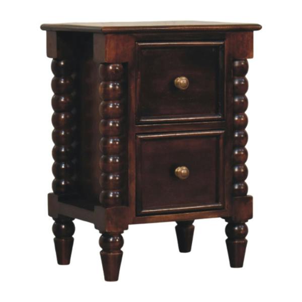 Artisan Furniture Solid Wood Spindle Winewood Nightstand