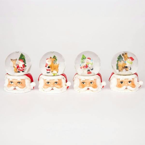 7cm Christmas Mini Snow Globe with Santa Scene and Resin Base Festive Table Decoration image 8