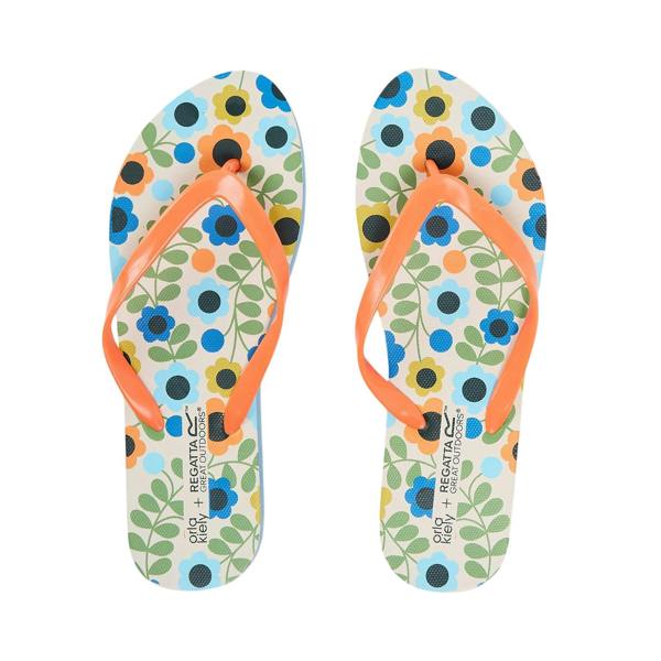 Regatta Womens/Ladies Orla Meadow Floral Flip Flops - Multicoloured - 