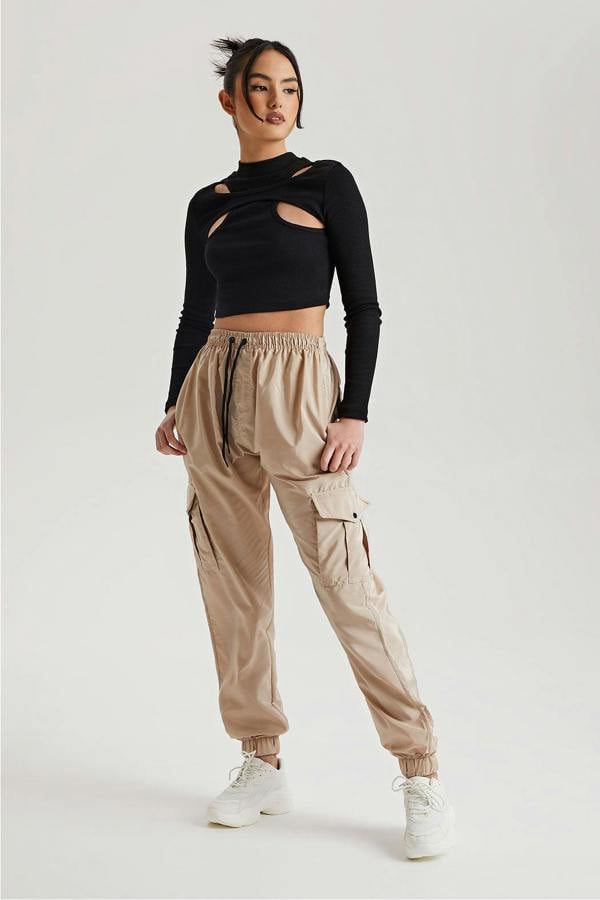 Urban Bliss Stone Parachute Cargo Trouser