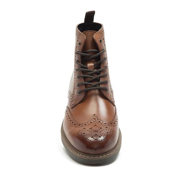 Thomas Crick Nesser Brogue Lace Up Leather Boots