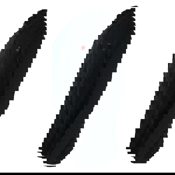 Moschino Love Moschino Small Heart Logo Long Sleeve Black Polo Shirt