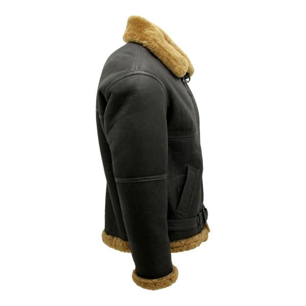 Infinity Leather Mens RAF Sheepskin Leather Aviator Jacket-Skyfair