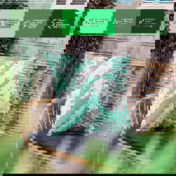 Gardenwize Pair of Outdoor Scatter Cushions – Botanical Leaf Design