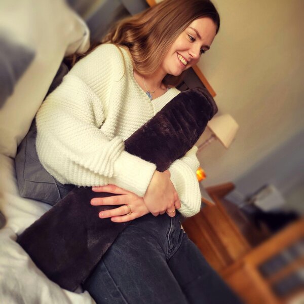 CosyPanda Long Dark Chocolate Faux Fur Hot Water Bottle