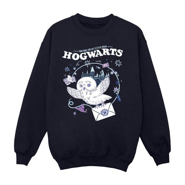 Harry Potter Girls Owl Letter From Hogwarts Sweatshirt - Navy Blue