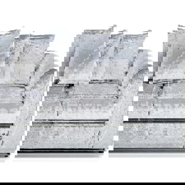 Crystal Crushed Velvet 3 Piece Sofa Suite Scatter Back - 4