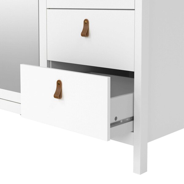 Wyld Haus Wildberry White 2 Doors Mirrored Wardrobe 2 Drawers