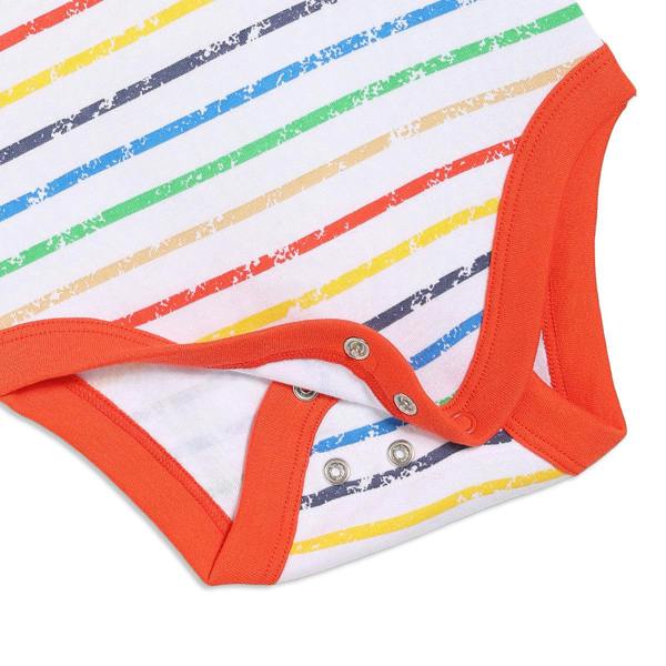 Mini Cuddles Baby Boys 3pk Printed Bodysuits, Multicolour