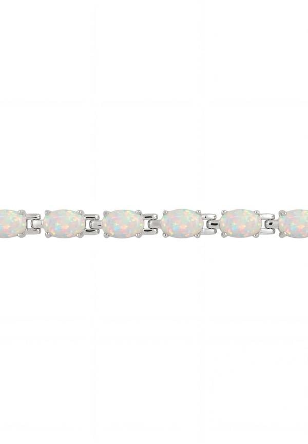Latelita White Opal Tennis Bracelet Silver