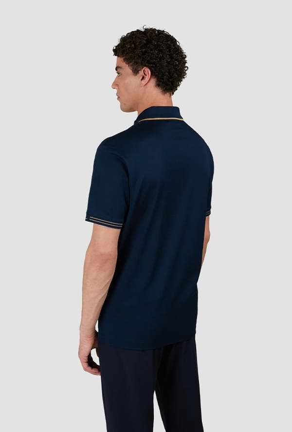 Paul & Shark Men's Polo in Fine Pique Cotton with Contrast Trims