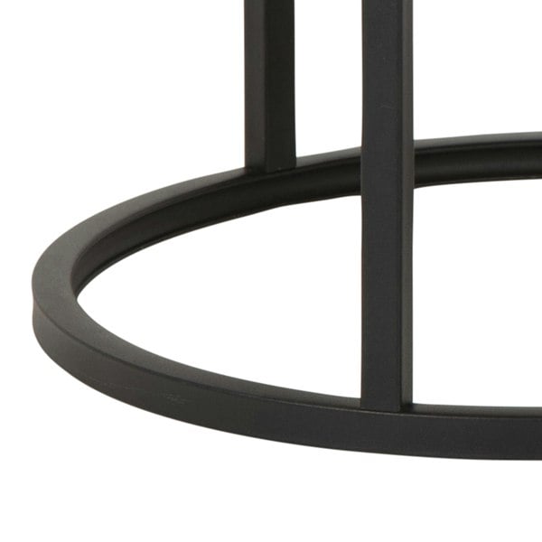 Furniture To Go Spiro Round Coffee Table Set with Oak Top & Black Legs