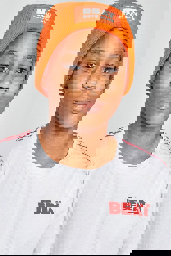 Beat Boyz Club Badge Beanie Hat - Orange