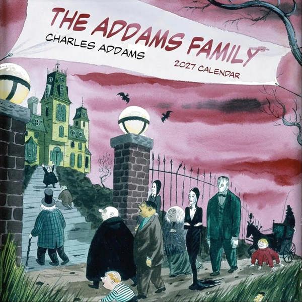 Charles Addams, The Addams Family Calendar 2027, Wall Calendars, Month To View, Art, Gift