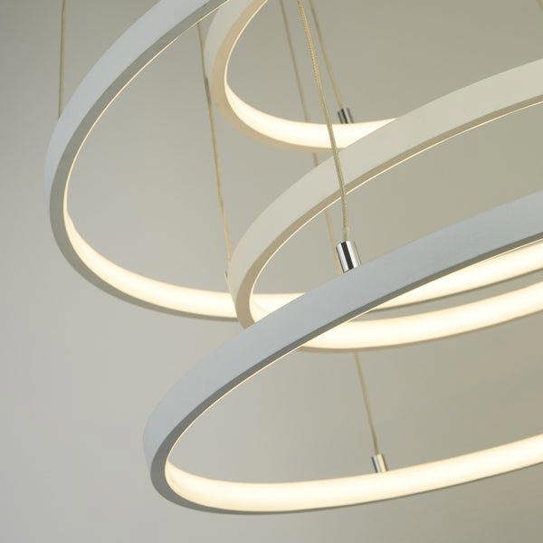 Pagazzi Lighting Gunnar 4 Band White LED Ceiling Pendant