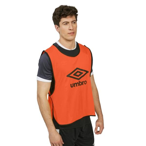 Umbro Unisex Adult Training Bib - Fluorescent Orange/Black - 