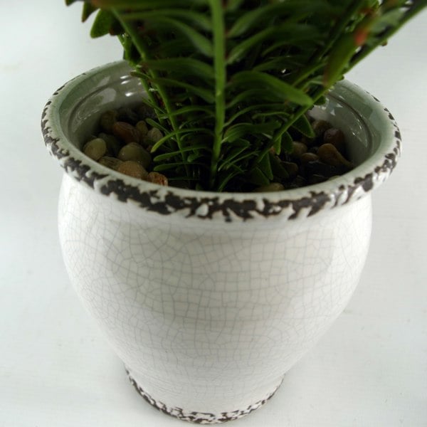 Leaf 40cm Artificial Fern Bush in Decorative Planter