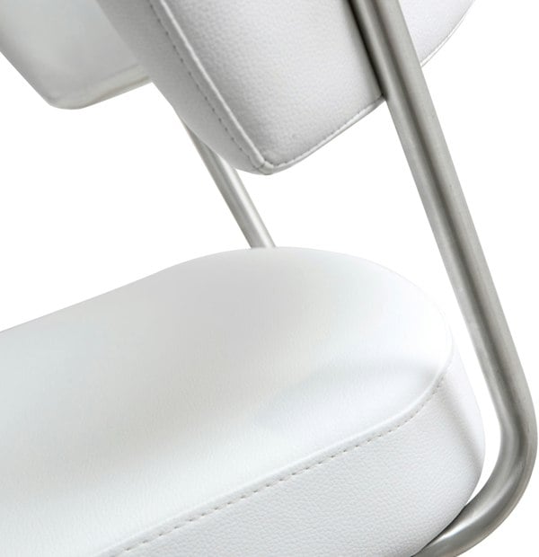 Furniture Edit Cosmo White Stainless Steel Barstool