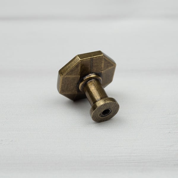 Handle & Home Antique Brass Octagonal Knobs