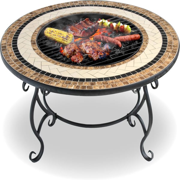 Homeology TOPANGA Garden Heater/Fire Pit/Coffee Table/Barbecue/Ice Bucket - Ceramic Finish