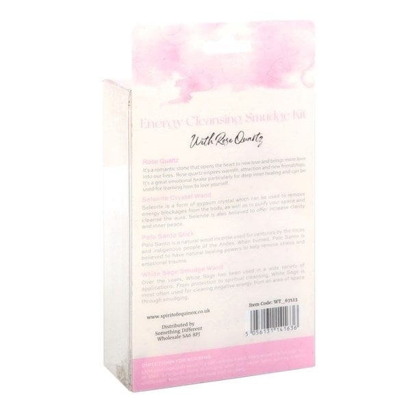 Serano Smudge Kit with Rose Quartz Crystal