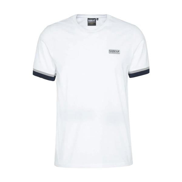 Barbour International Deep Cuff Evan Tipped T-Shirt White