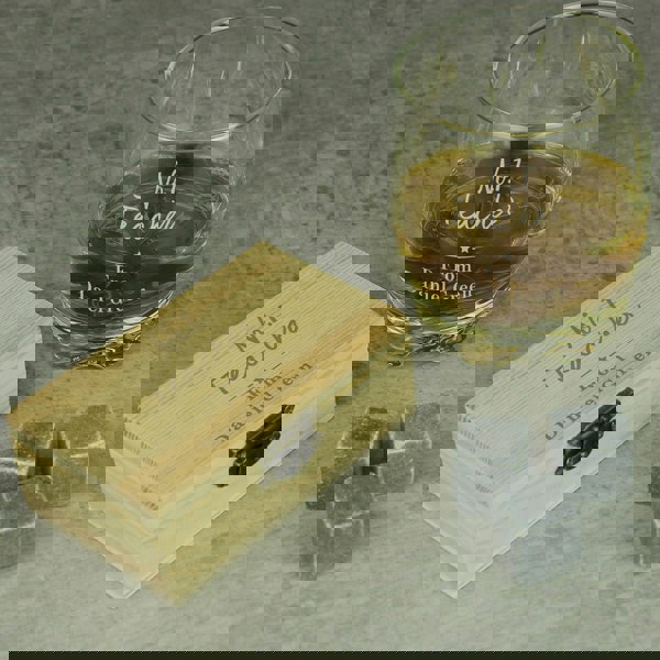 Personalised Memento Company Personalised No.1 Cooling Stones & Glass Set