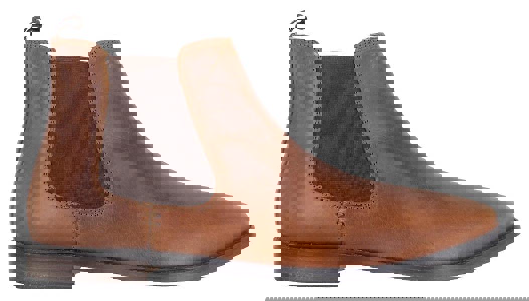 Thomas Crick Addison Mens Classic Leather Dealer Chelsea Ankle Boots